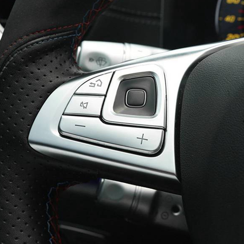 Car Accessories For Steering Wheel - Superior-8Pcs Silver Car Steering Wheel Button