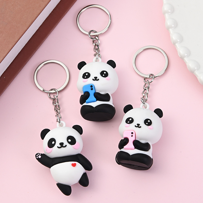 Cute Cartoon Couple Panda Keyc - đánh giá và giá Car Accessories Gift Ideas