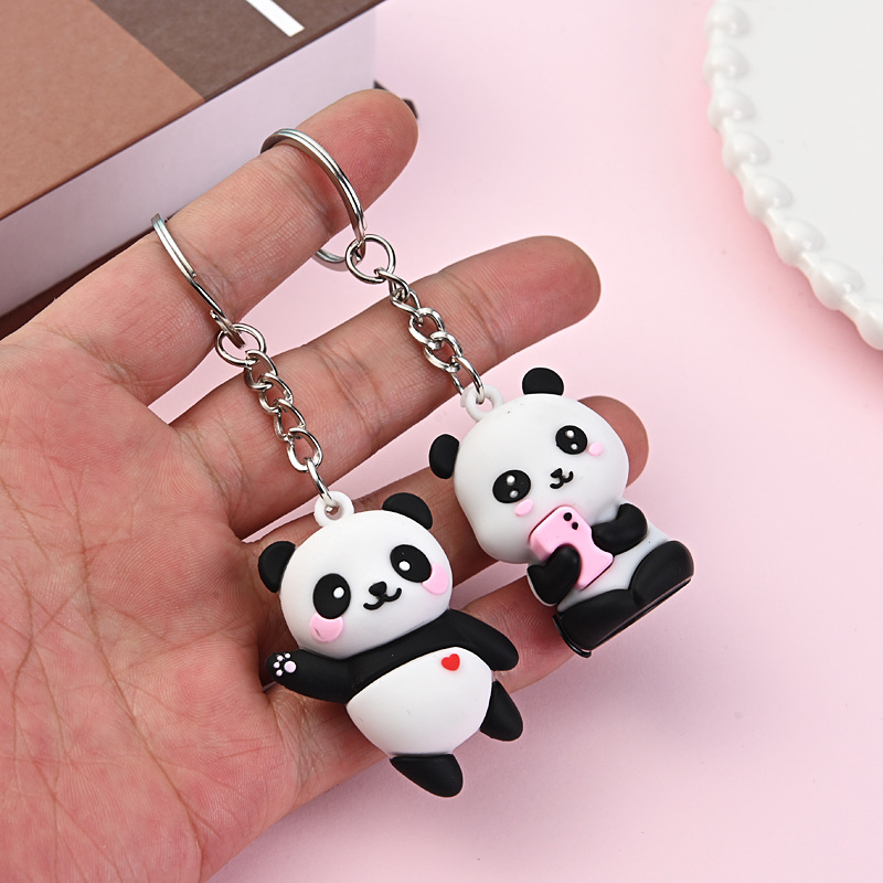 Cute Cartoon Couple Panda Keyc - đánh giá và giá Car Accessories Gift Ideas