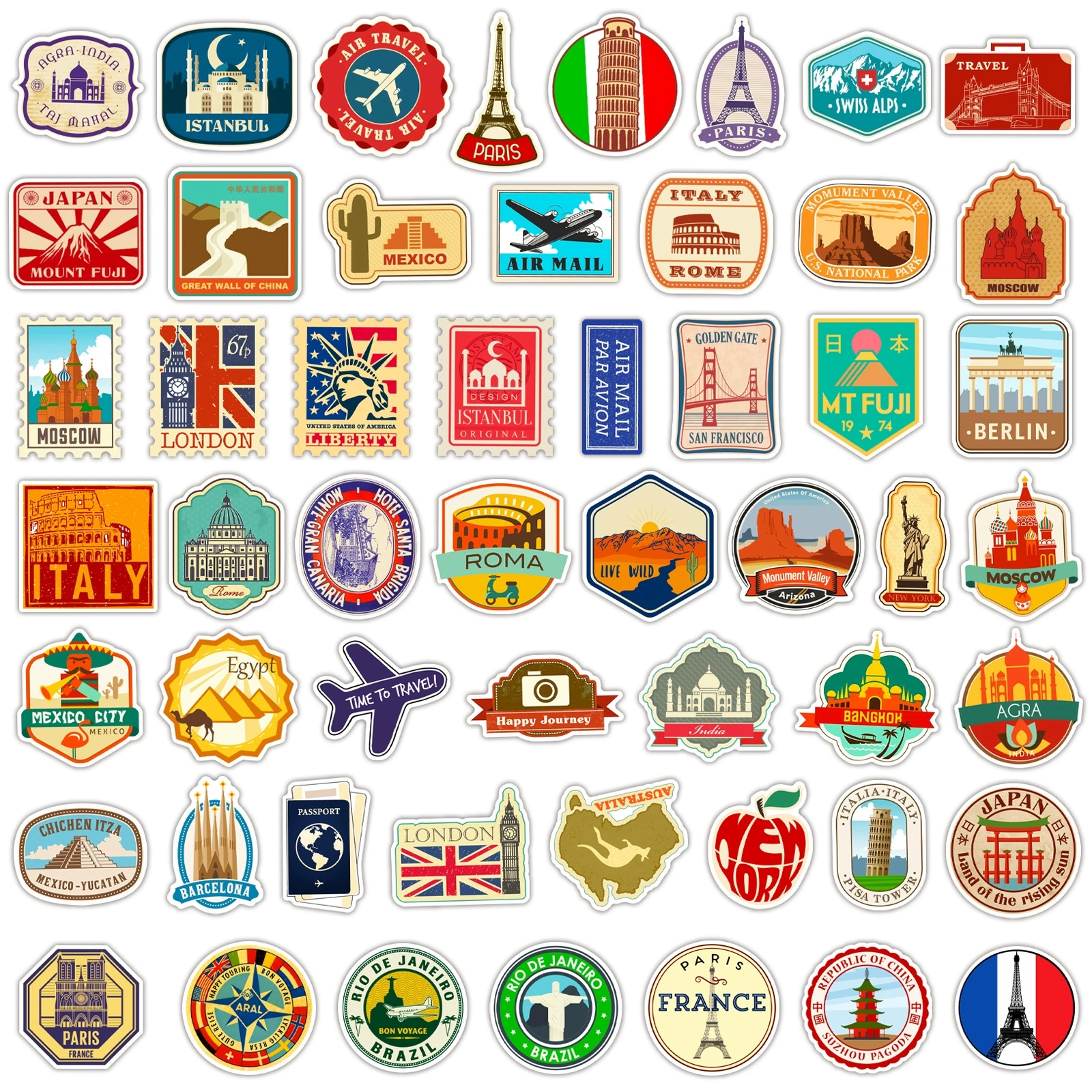 100PCS World Travel Doodle Sti - đánh giá và giá Car Accessories Gift Ideas