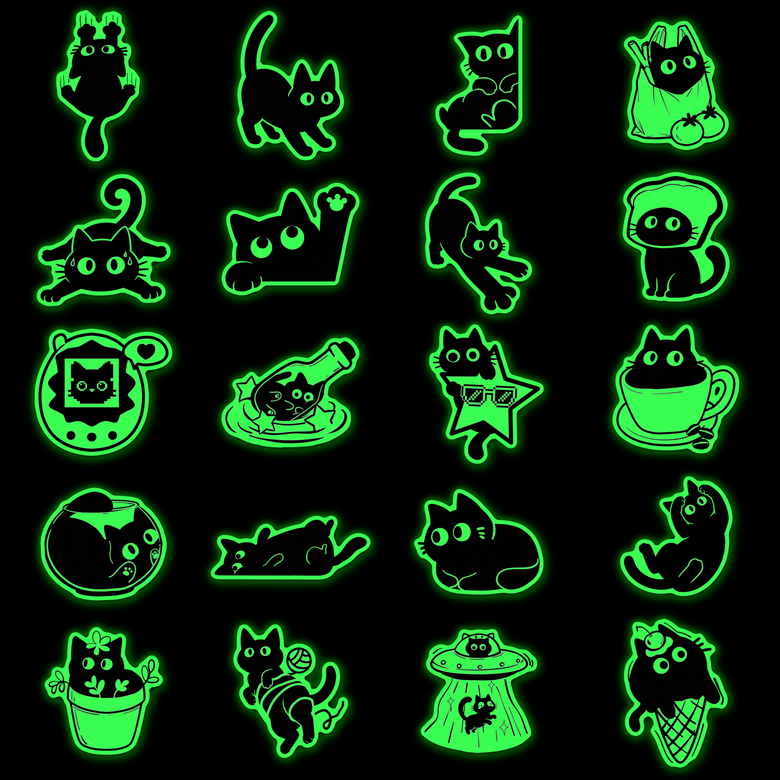 20 Pcs Glow in The Dark Black  - đánh giá và giá Car Accessories List