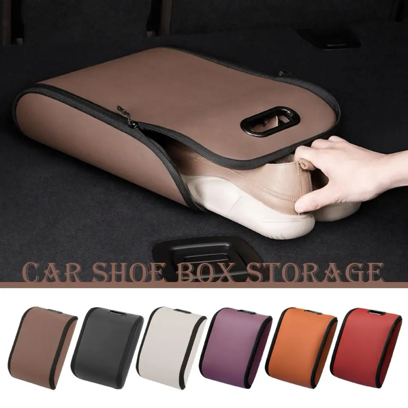 Car Shoe Storage Box PVC Leath - đánh giá và giá Car Trunk Organizer