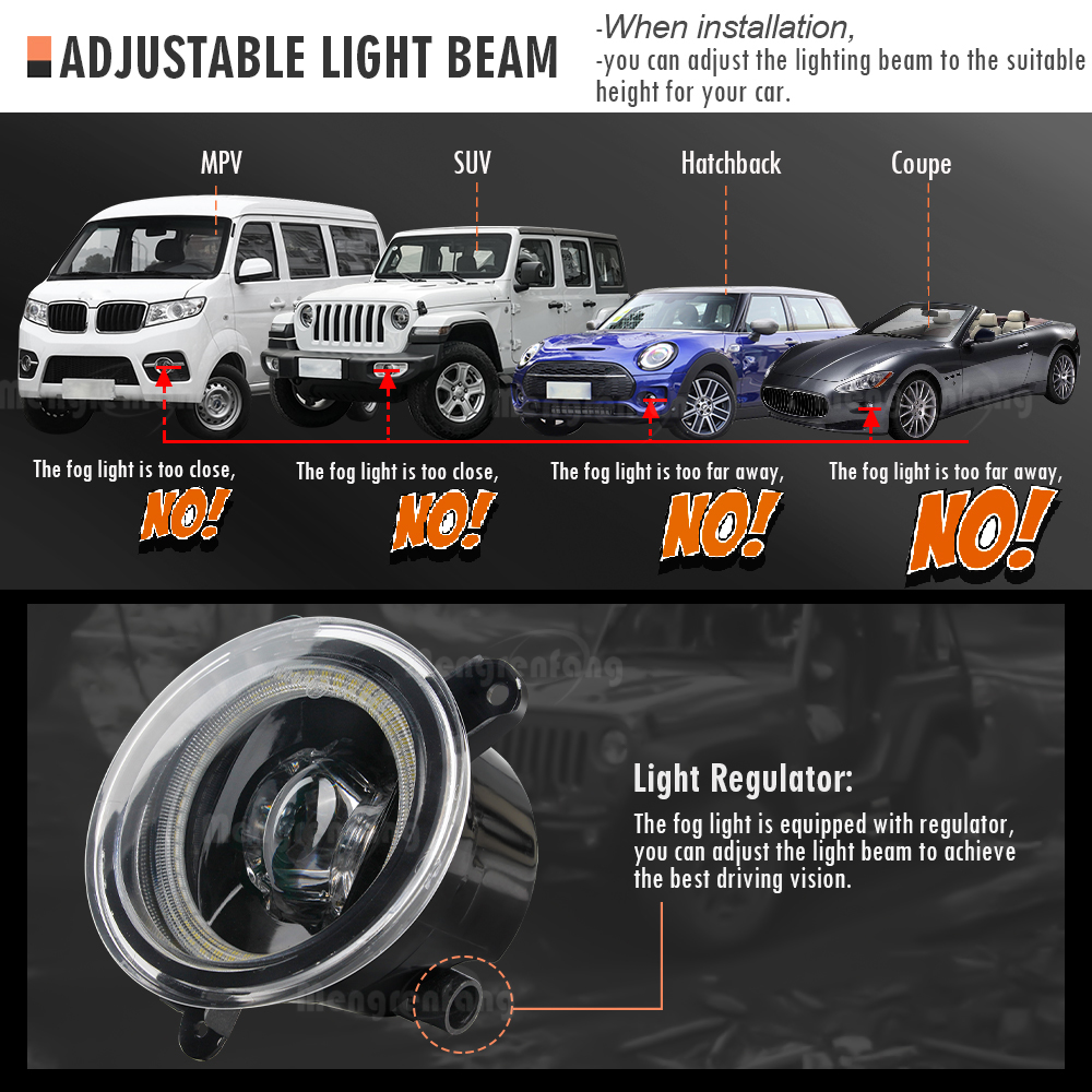 2 X Car Front Fog Light Assemb - đánh giá và giá Car Accessories Xcent
