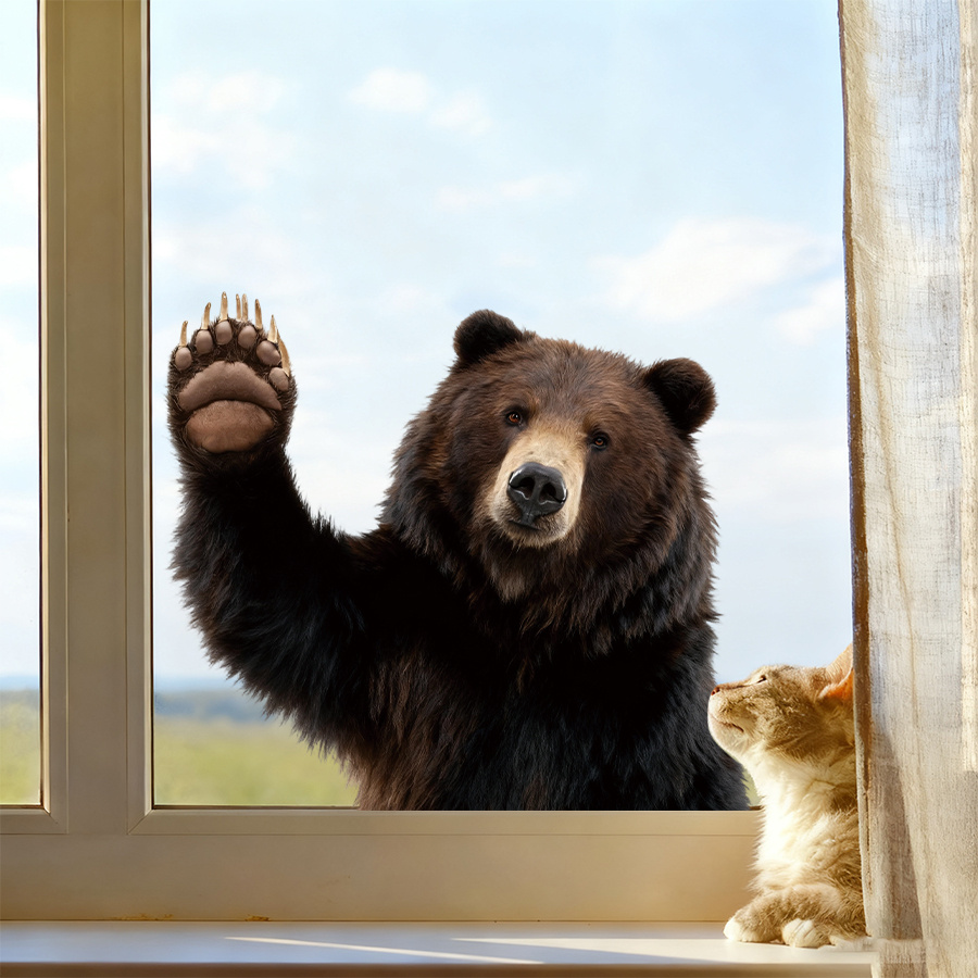 1Pc Lifelike Bear Wall Sticker - đánh giá và giá Car Accessories Gift Ideas