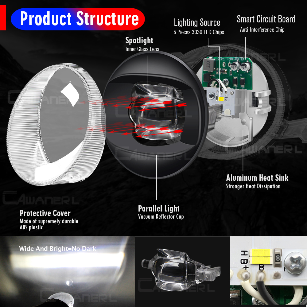 2 X Car Fog Light Assembly 30W - đánh giá và giá Car Accessories Xcent