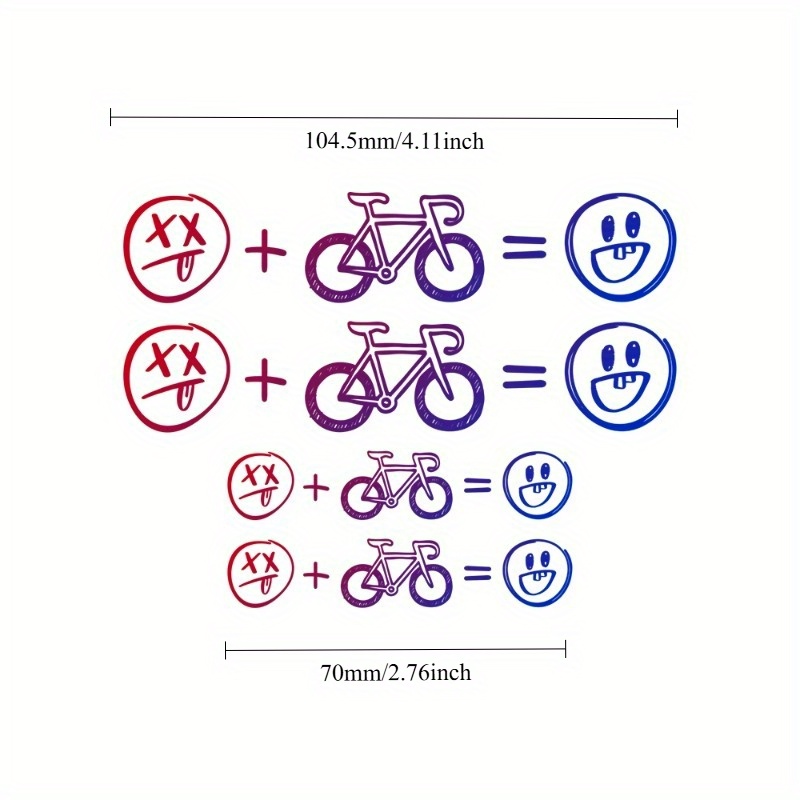 4pcs/set Happy Face Bike Stick - đánh giá và giá Car Accessories Gift Ideas
