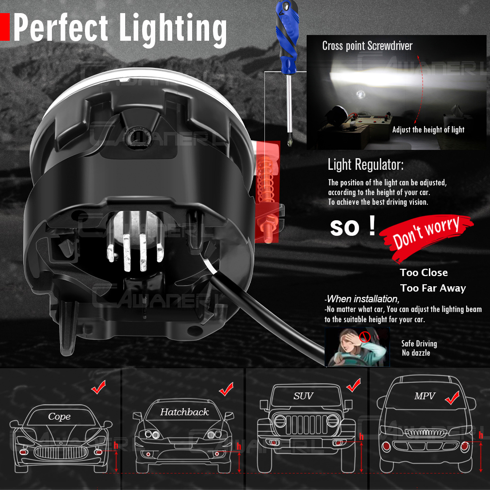 2 X 30W 6000LM LED Angel Eye F - đánh giá và giá Car Accessories Xcent