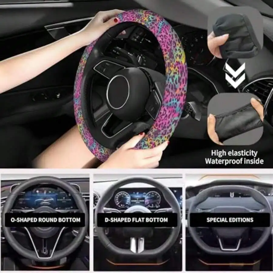 Elastic Steering Wheel Cover 1 - đánh giá và giá Car Accessories For Steering Wheel