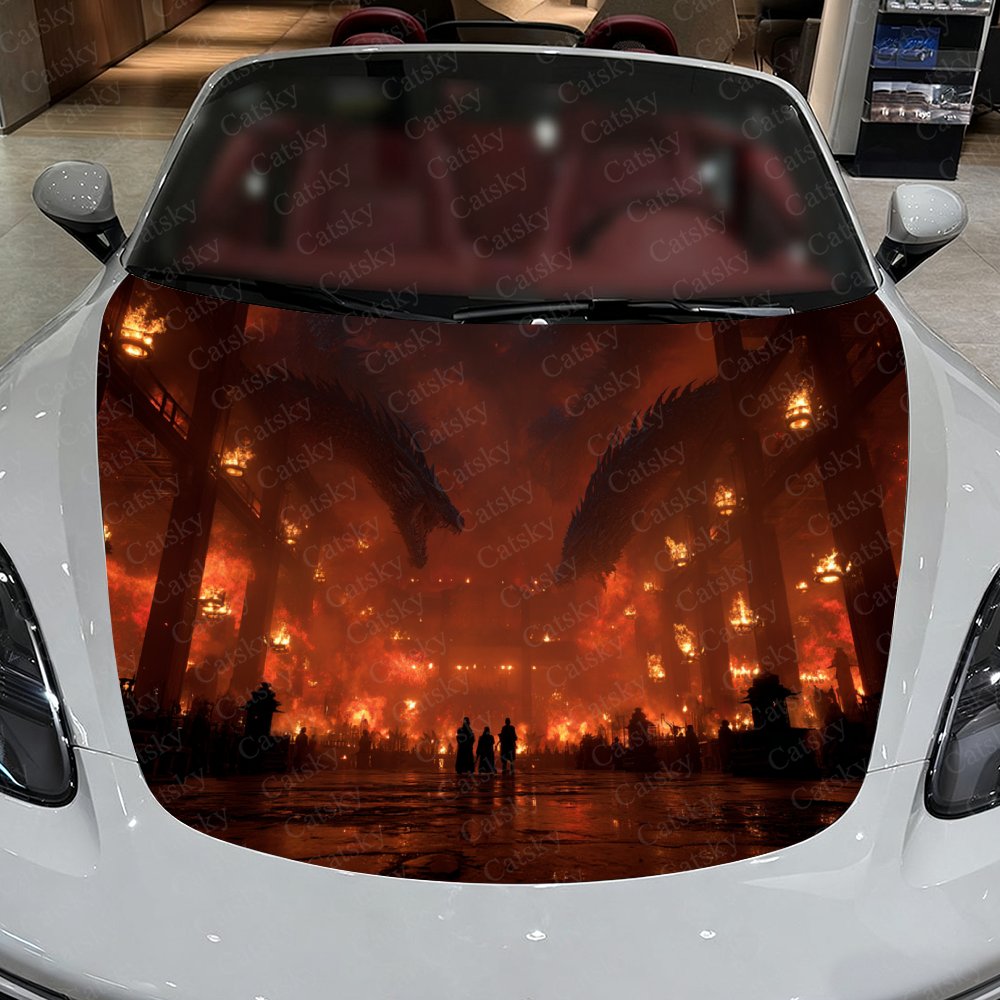 Flame Dragon Car Hood Stickers - đánh giá và giá Car Accessories Gift Ideas
