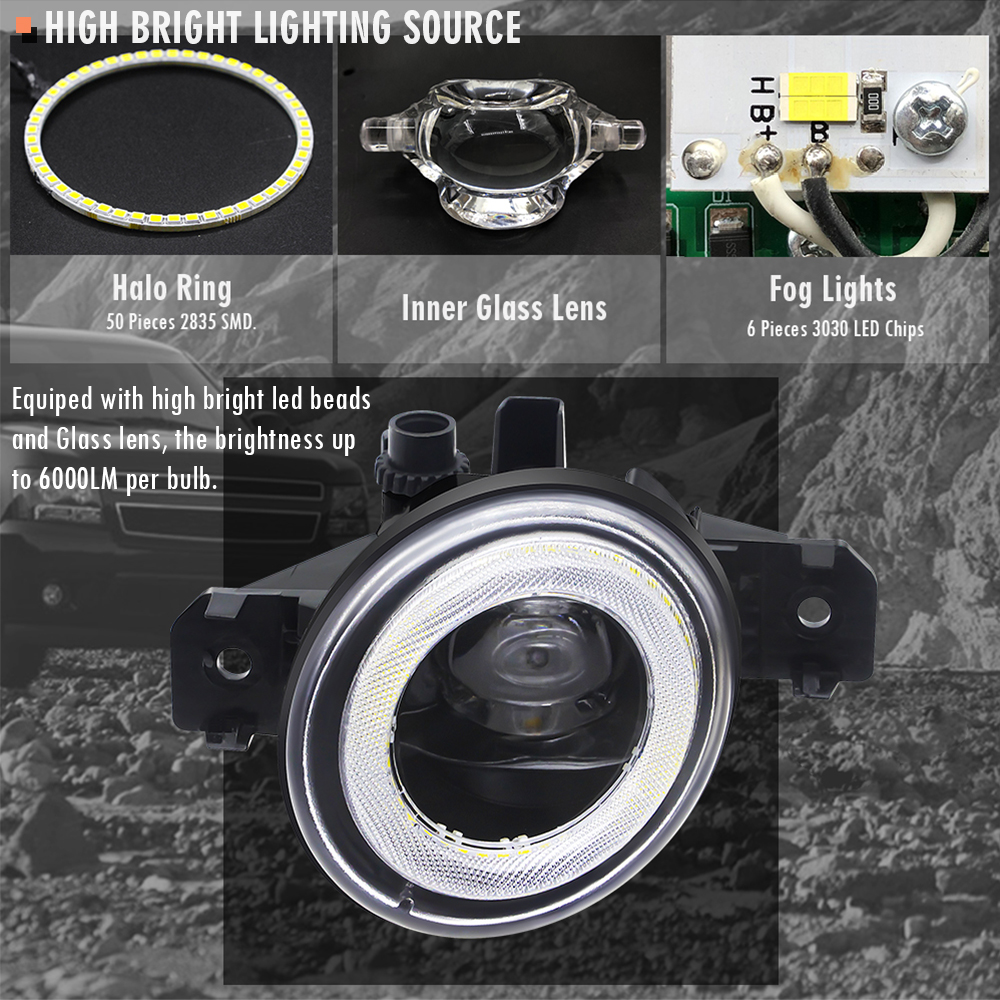 2 X Adjustable Car LED Fog Lig - đánh giá và giá Car Accessories Xcent