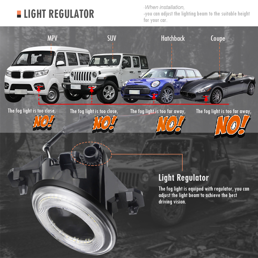 2 X Adjustable Car LED Fog Lig - đánh giá và giá Car Accessories Xcent
